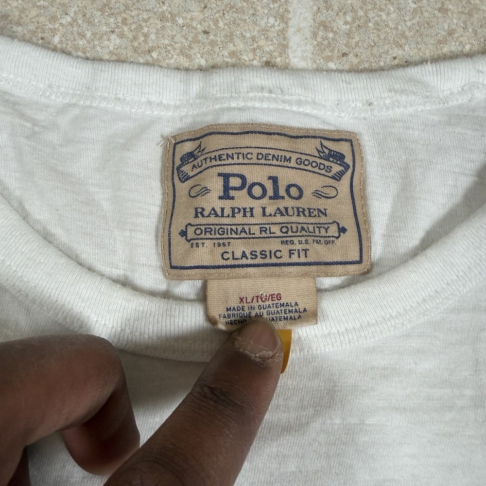 Polo Ralph Lauren Long Sleeve T Shirt Polo Expansion Outdoor Supplies Sz XL - Picture 5 of 7